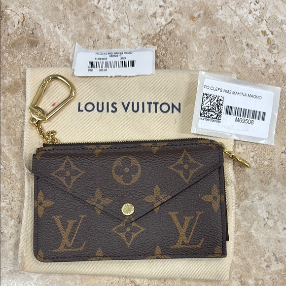 Louis Vuitton Brown Monogram Key & Card Holder Mahina Magno - Picture 1 of 4